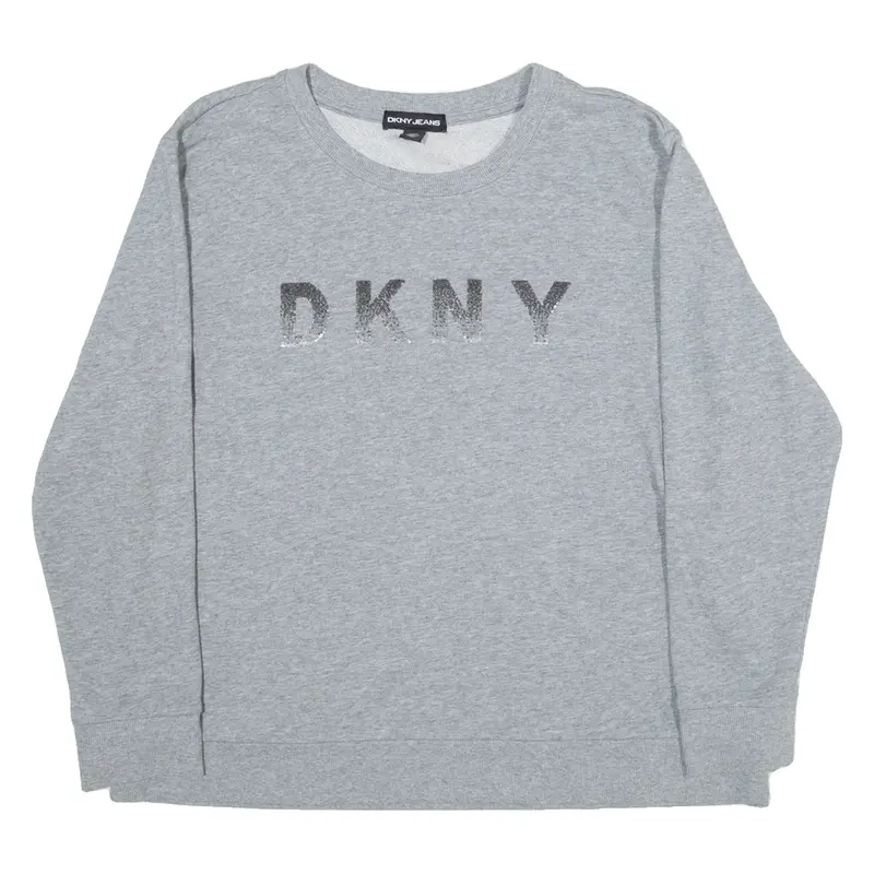 DKNY Womens Sweatshirt Grey L