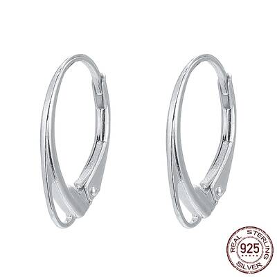 Sterling Silver Leverback Hoop Earring Findings
