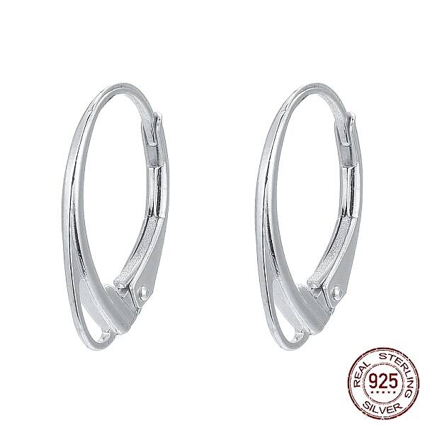 Sterling Silver Leverback Hoop Earring Findings