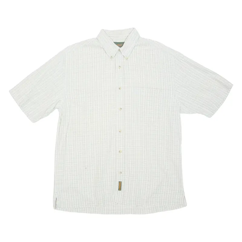 TIMBERLAND Mens Shirt Beige Check M