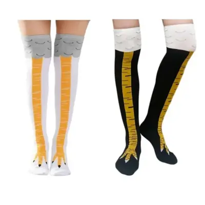 4 pairs Novelty Funny Crazy Chicken Leg Socks Feet Over The Knee 21.65 Thigh stockings,Funny Gifts For Party Novelty Socks ...