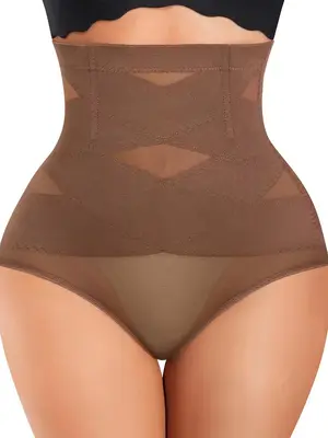 Women's Sheer High Waist Shapewear Panty, Tummy Control Underwear, Comfy Breathable Skin-friendly Shapewear Clothing, Women's...