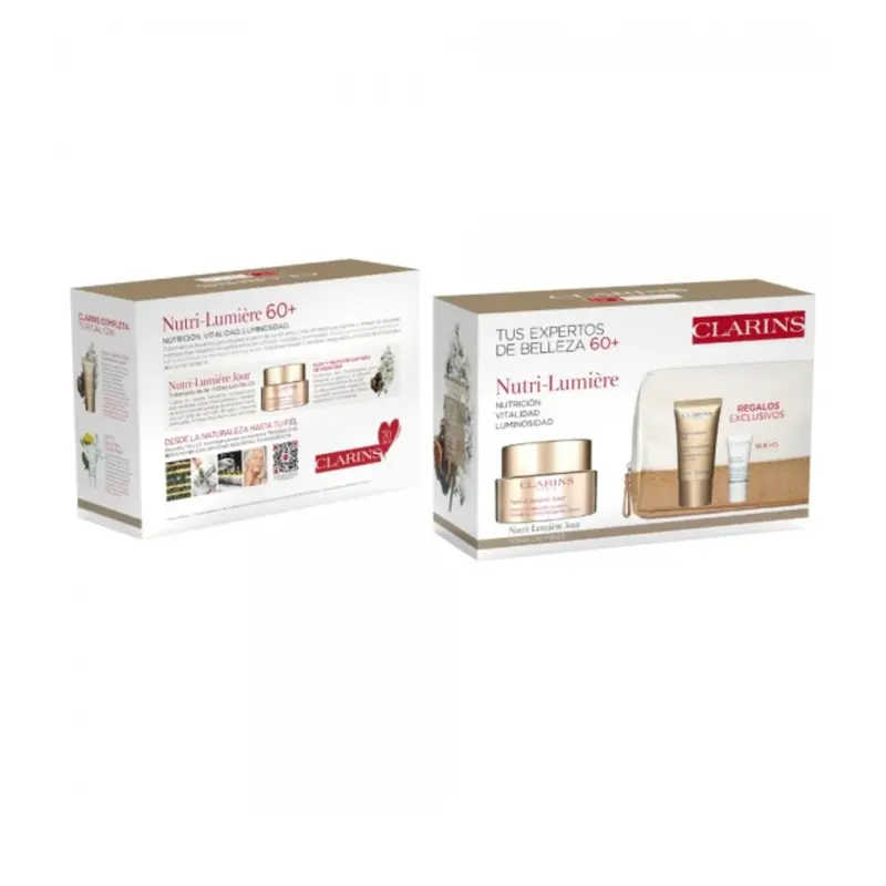 Set Clarins Nutri Lumiere day 50ml night cream 15ml Masc Cryo-Flash 5ml@