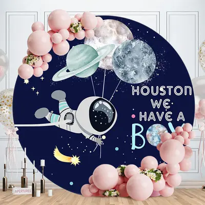 Aperturee Houston Round Have A Boy Baby Shower Backdrop