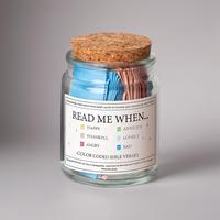 Religious Bible Verse Jar, 1 Set Glass Scripture Prayer Jar, Room Decor, Bedroom Decor, Summer Express Emotions and Feelings ...