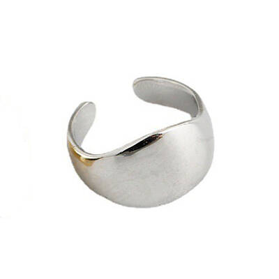 Simple Geometric Style S925 Silver Ear Clips Fashionable Non-Pierced Earrings