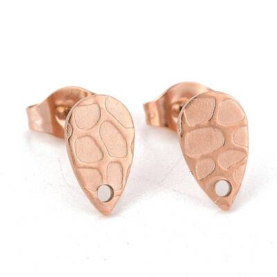 Ion Plating(IP) 304 Stainless Steel Stud Earring Findings