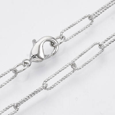Brass Textured Paperclip Chain Necklace Making