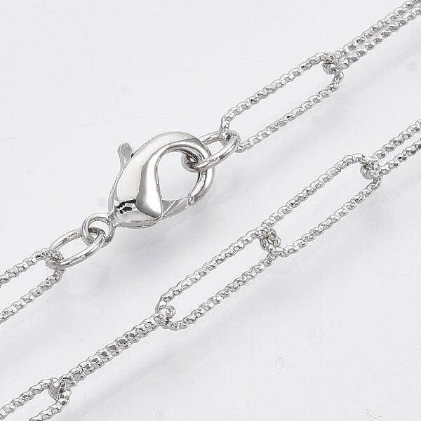 Brass Textured Paperclip Chain Necklace Making