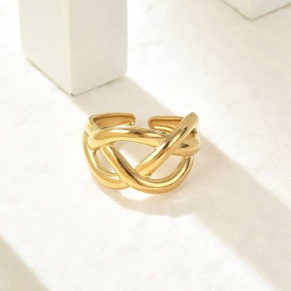 304 Stainless Steel Cuff Rings for Women