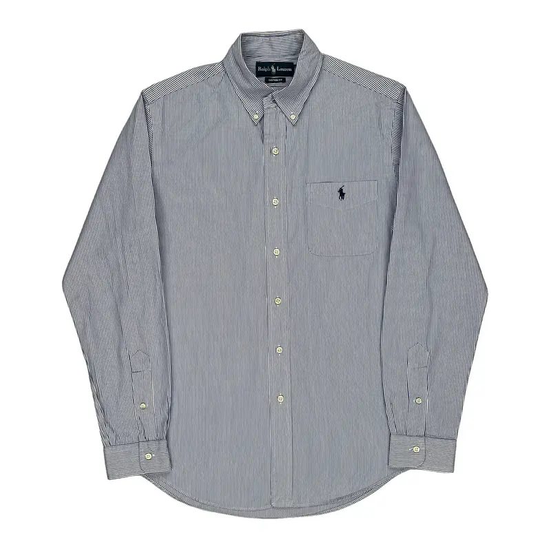 Ralph Lauren Striped Shirt - Medium Blue Cotton