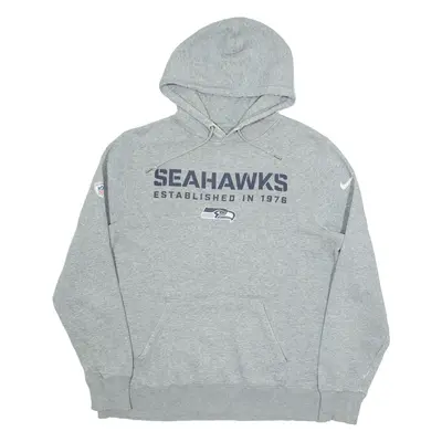 NIKE Seahawks NFL Mens Grey Hoodie USA L