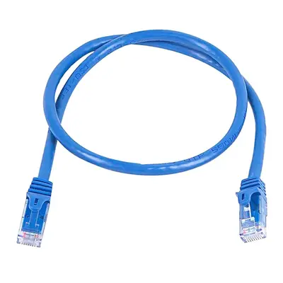 11261 Monoprice Cat5e Ethernet Patch Cable FLEXboot Snagless RJ45 Stranded 350MHz UTP Pure Bare Copper 24AWG 1ft Blue