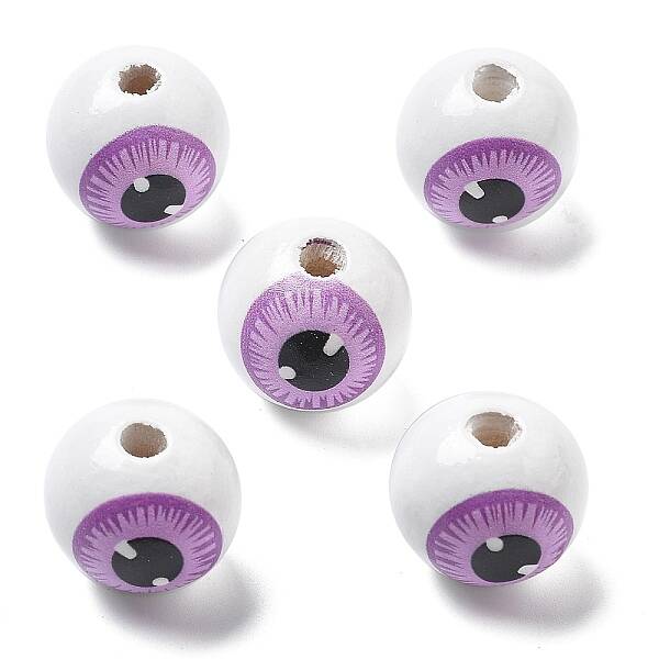 Printed Schima Wood European Beads