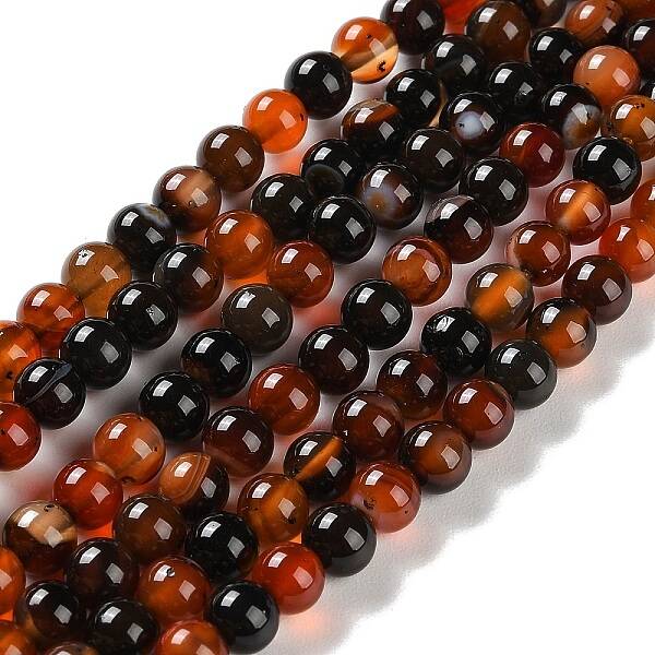 Natural Striped Agate/Banded Agate Beads Strands