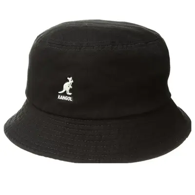 Kangol Washed Cotton Bucket Hat for Men, Women - Black Retro Streetwear Look Classic Vintage Style Lightweight Packable Summe...