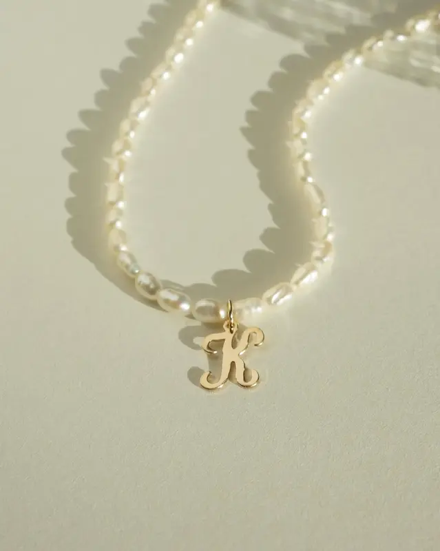 Quincy Initial Necklace | Metal Color: Gold | Style: K