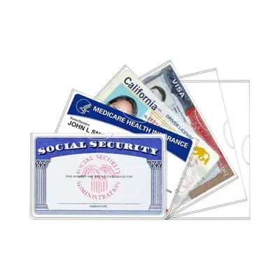 Social Security Card Protector Sleeves/New Medicare Card Protector Sleeve/Credit Card Holder,24 Mil Soft Clear Card Sleeves f...