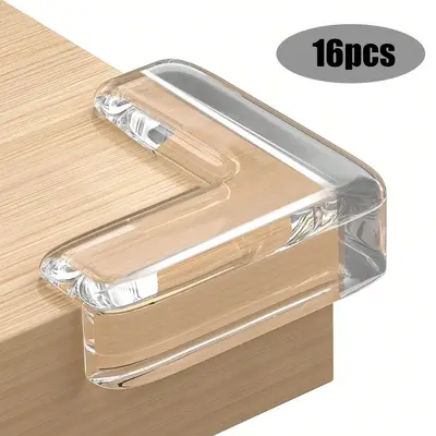 Clear Silicone Furniture Corner Protector, Transparent Corner Guard, Anti-collision Corner Protector for Table, Cabinet, Glas...