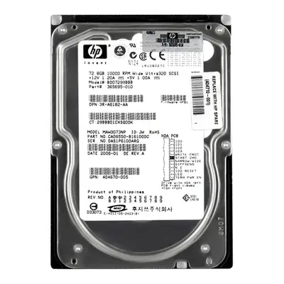 404710-001 HP 72.8GB Ultra-320 SCSI 10000 3.5-inch Hard Drive