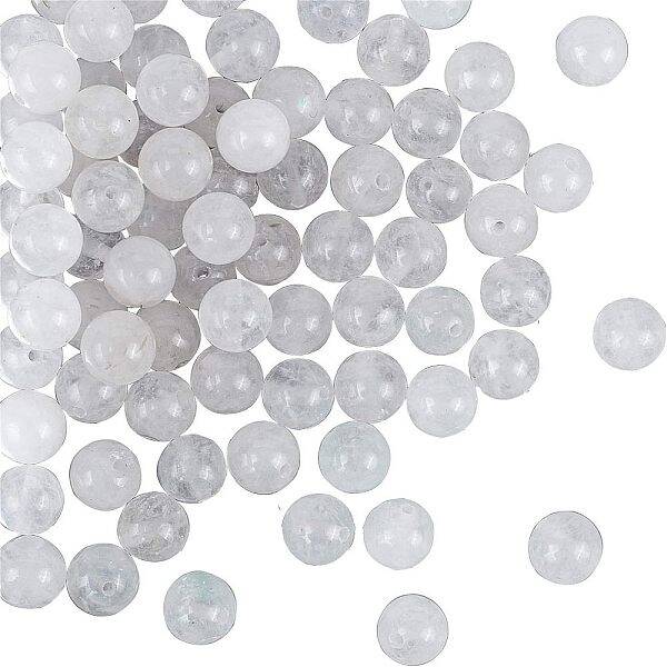 OLYCRAFT 94pcs 8mm Natural White Marble Beads White Jade Bead Strands Round Loose Gemstone Beads Energy Stone for Bracelet Ne...