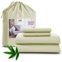 Lux Decor 4pc Bamboo Sheet Set,Breathable Soft Deep Pocket Luxury Bedding Set, 30% bamboo,70% Polyester, Cooling & Wrinkle-Fr...