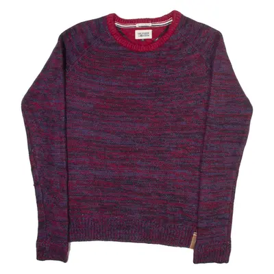 TOMMY HILFIGER Mens Jumper Red Tight Knit M