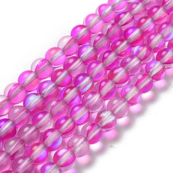 Synthetic Moonstone Beads Strands