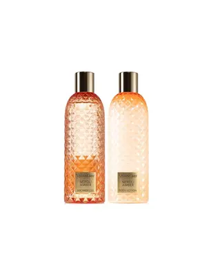 Set Vivian Gray: Gel doccia Gemstone Neroli & Amber per tutti i tipi di pelle 300 ml + Lozione corpo idratante Gemstone Nerol...