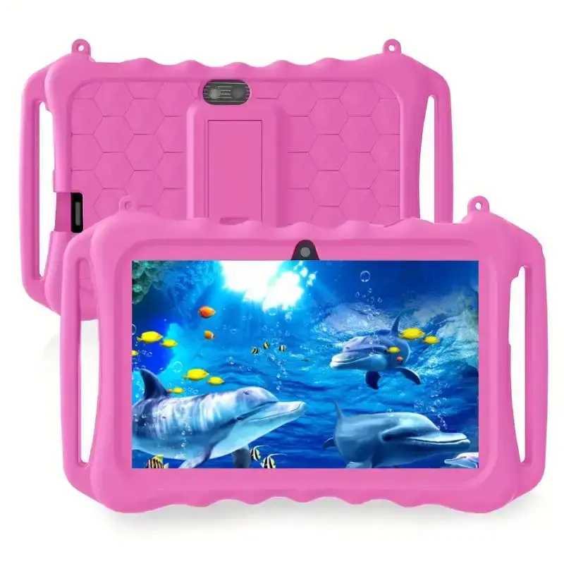 7-Inch Dual Camera Tablet, Android 12 Tablet with Shockproof Case, Educational Parental Control Tablet for Boys and Girls, T...
