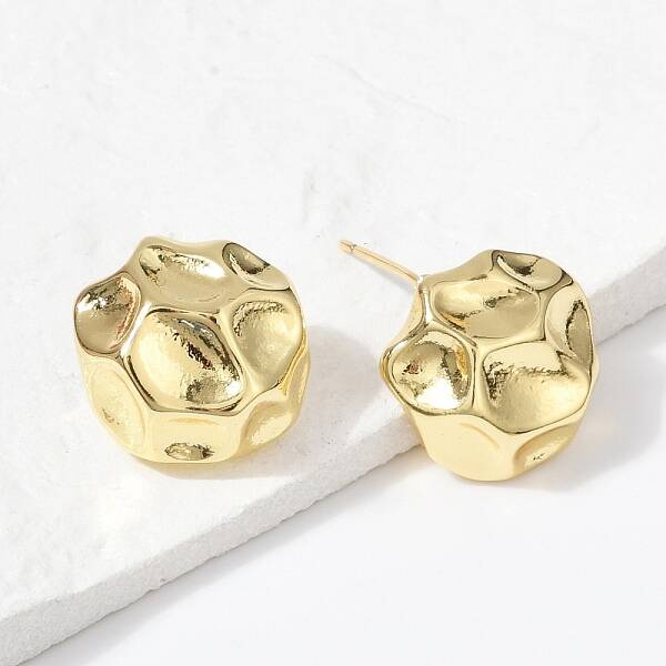 Brass Stud Earrings