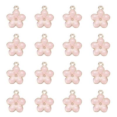 Light Gold Plated Alloy Enamel Pendants