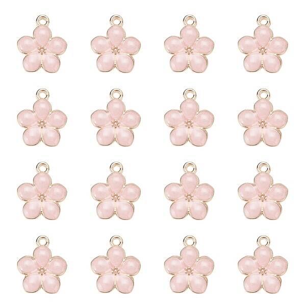 Light Gold Plated Alloy Enamel Pendants