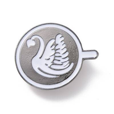 Coffee Cup with Pattern Enamel Pin