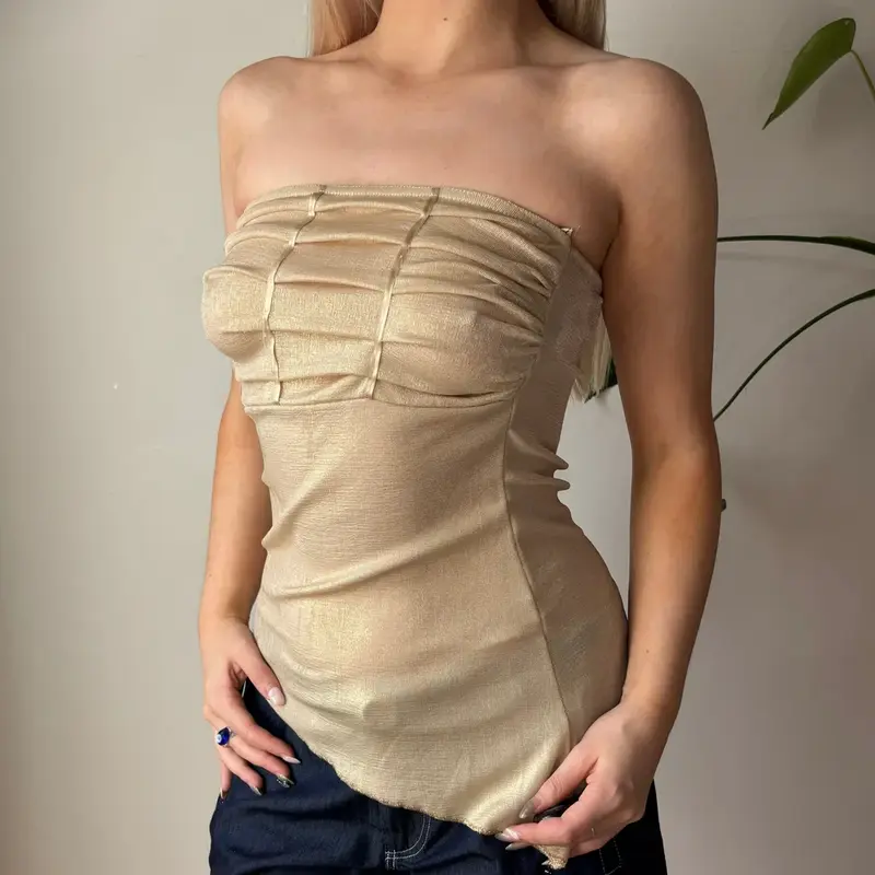 Unbranded Top - Small Gold Viscose