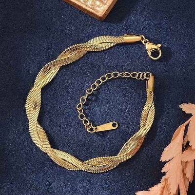304 Stainless Steel Twist Rope Chain Bracelet for Men Women
