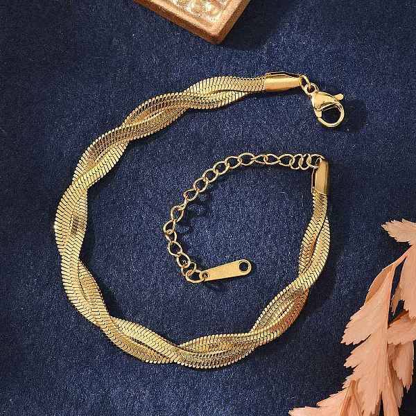 304 Stainless Steel Twist Rope Chain Bracelet for Men Women