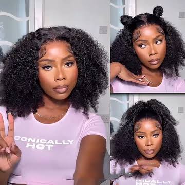 Glueless Wig Ready To Wear Kinky Curly HD Transparent Lace Closure Wigs