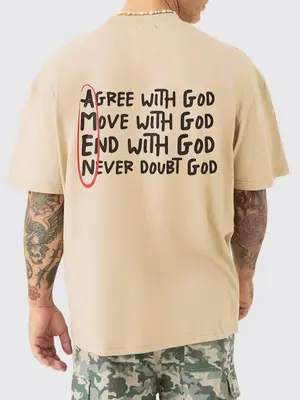 Men's Letter Print Drop Shoulder Tee, Regular Fit Street Fashion Half Sleeve Stand Collar T-shirt, Men's Casual Summer Clothe...