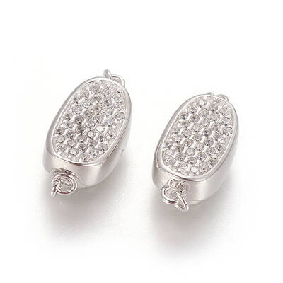Rhodium Plated 925 Sterling Silver Box Clasps
