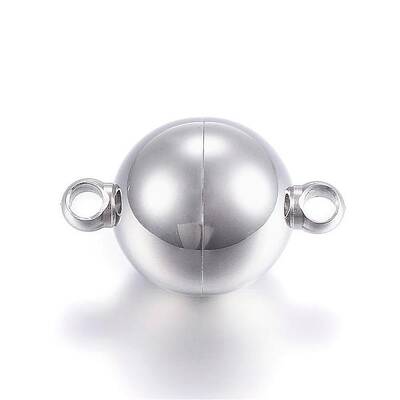 Tarnish Resistant 304 Stainless Steel Magnetic Clasps with Loops