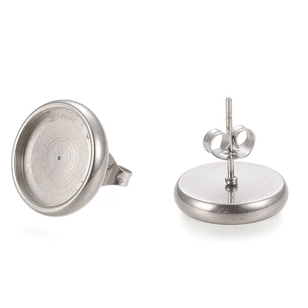 Non-Tarnish 304 Stainless Steel Stud Earring Settings