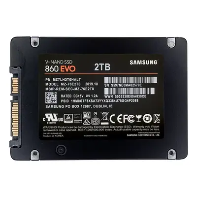 Samsung MZ-76E2T0B/EC | 860 EVO Series 2TB 2.5-inch 6GB/s SATA 2GB Cache V-NAND 3bit MLC Solid State Drive