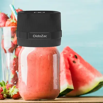 OidoZac Electric Mason Jar Vacuum Sealer Kit with External Vacuum Pump, AUTO-STOP Vacuum Sealer for Wide Mouth & Regular Mout...