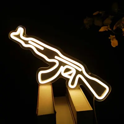 Creative 3D Wall Art LED Neon Sign, USB Powered LED Neon Light, Decorative Neon Sign for Man Gift, Game Room Bedroom Party Wa...