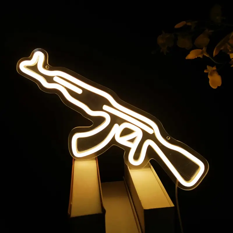 Creative 3D Wall Art LED Neon Sign, USB Powered LED Neon Light, Decorative Neon Sign for Man Gift, Game Room Bedroom Party Wa...