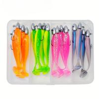 Soft Fishing Bait Set, 16pcs/box Fishing Lure for Barracuda & Perch, Outdoor Fishing Soft Bait Equipment Series