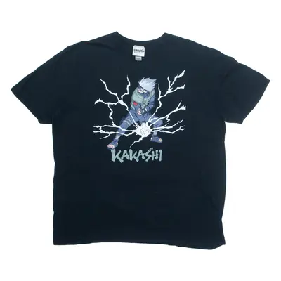 GILDAN Naruto Kakashi Anime Mens T-Shirt Black L
