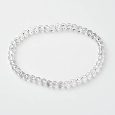 Natural Crystal Round Bead Stretch Bracelets