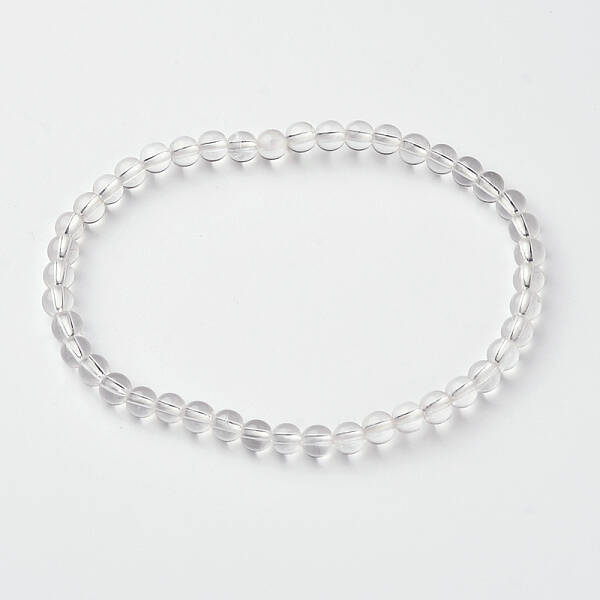 Natural Crystal Round Bead Stretch Bracelets